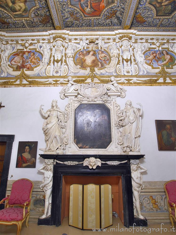 Masserano (Biella, Italy) - Fireplace of the Allegories in the Palace of the Princes